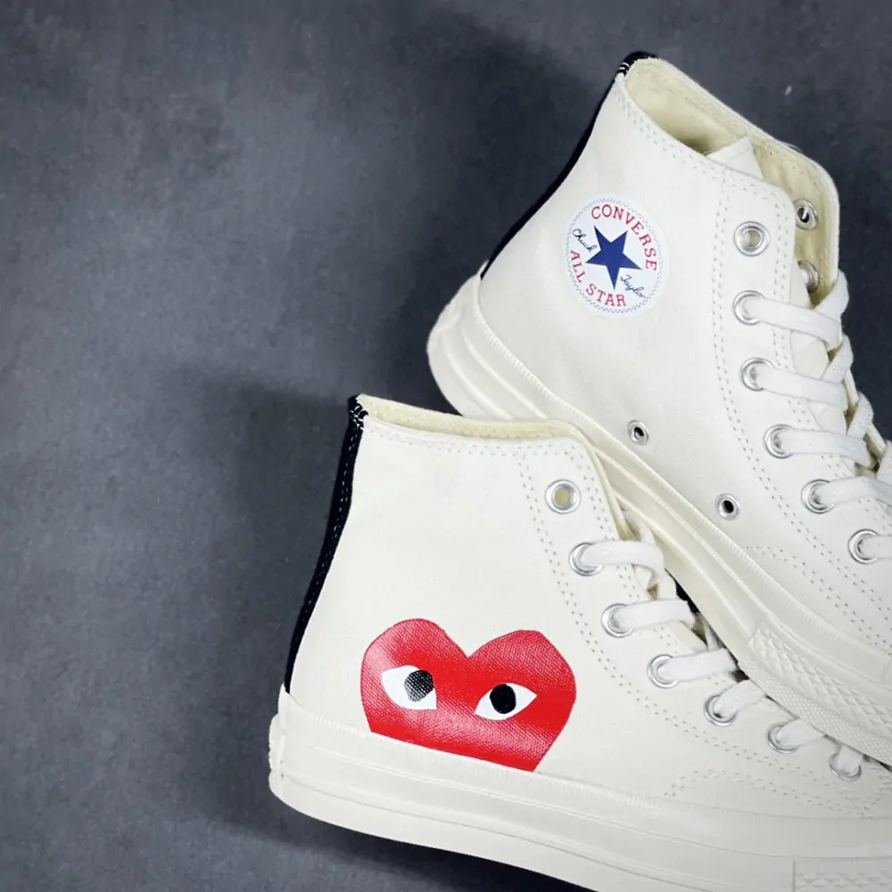 Converse CDG play high white