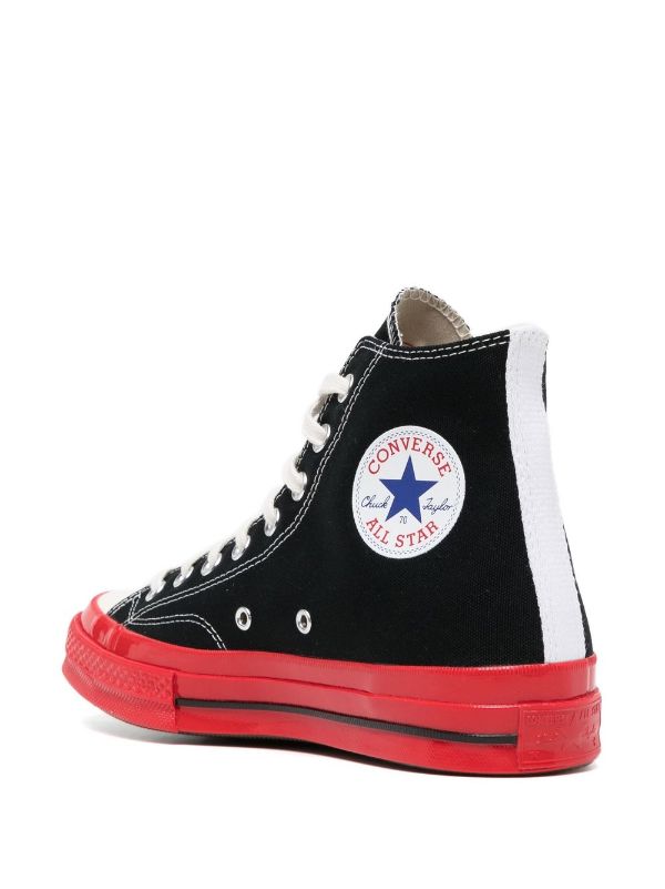 Play CDG x Converse Red Sole Chuck 70 high black