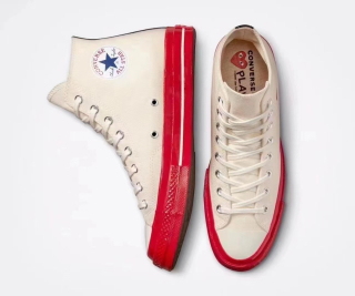 Play CDG x Converse Red Sole Chuck 70 high white