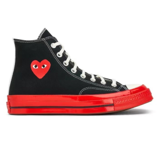 Play CDG x Converse Red Sole Chuck 70 high black