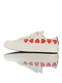 Play Comme des Garçons x Converse Multi Red Heart White low