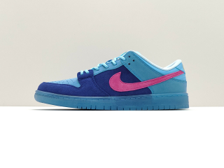 Nike Dunk Low blue fur