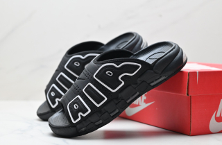 Nike Air More Uptempo Slide black white