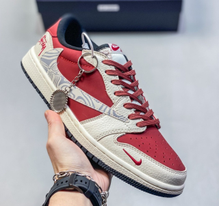 Nike Air Jordan 1 Travis Scott x Stussy wine
