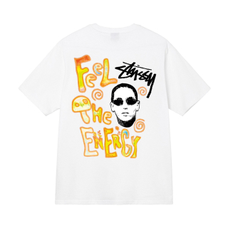Tričko Stussy feel the energy white