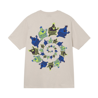 Triko Stussy Mr. Blob spiral fog