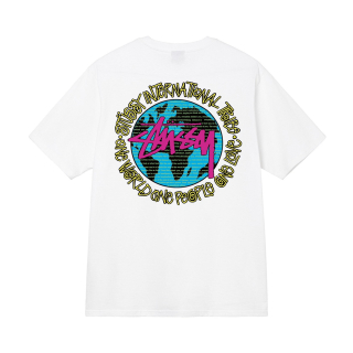 Triko Stussy one world white