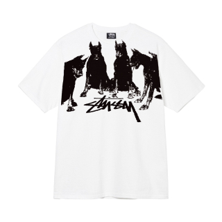 Triko Stussy dobermans white