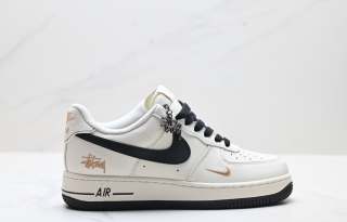 Nike Air Force 1 Low Stussy White/Black-Gold