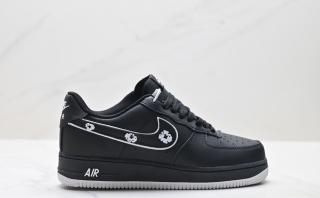 Nike Air Force 1 Low Black/White Floral Outline