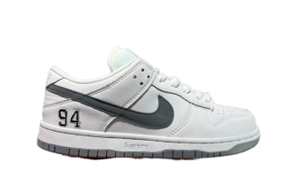 Nike SB Dunk Low x Supreme 94 White Grey